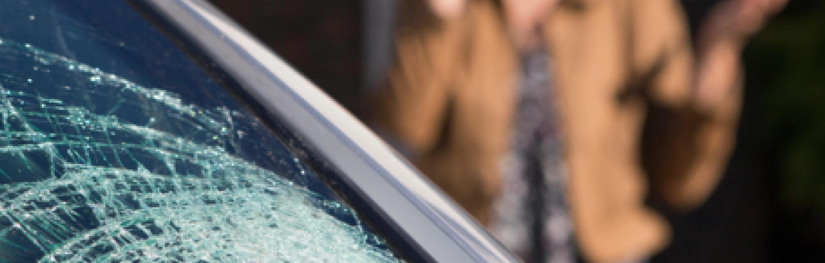 Parabrezza danneggiato dalla grandine