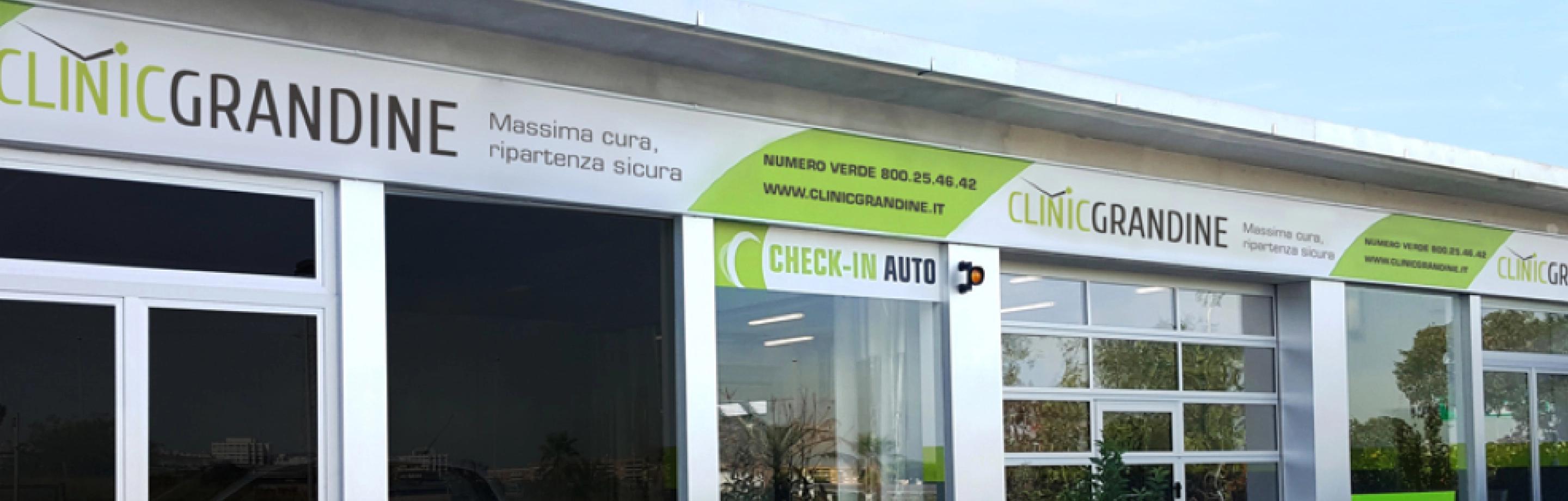 Insegna di un Centro Clinic Grandine