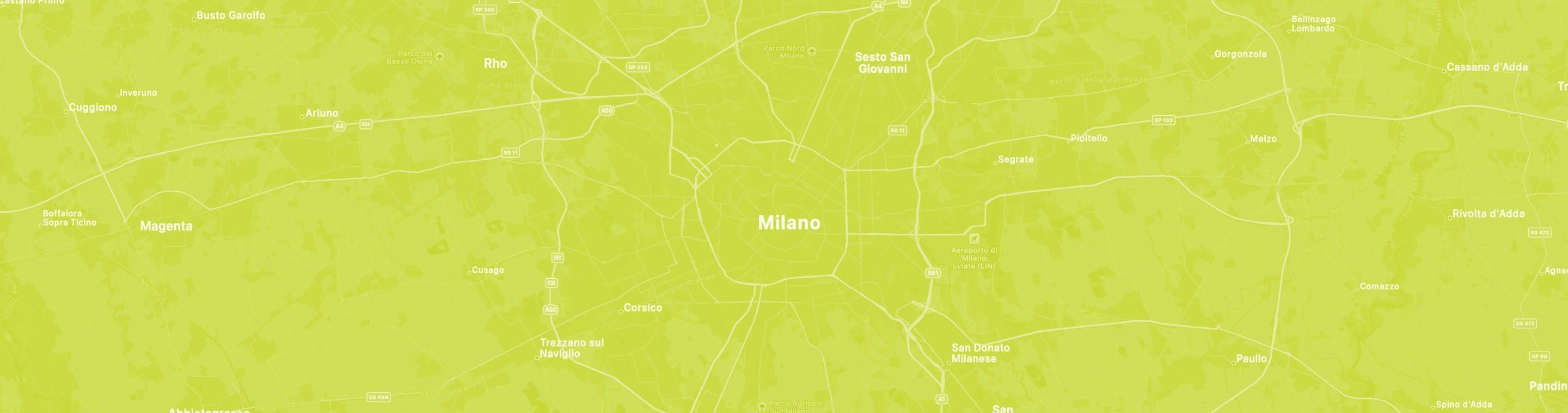 Mappa di Milano e dintorni